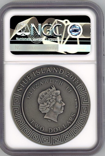 Numiartis NGC 70 Niue Island 2018 POSEIDON GOD OF OCEANS dollar2 Silver Gilded plated Numiartis NGC 70 Niue Island 2018 POSEIDON GOD OF OCEANS dollar2 Silver Gilded plated