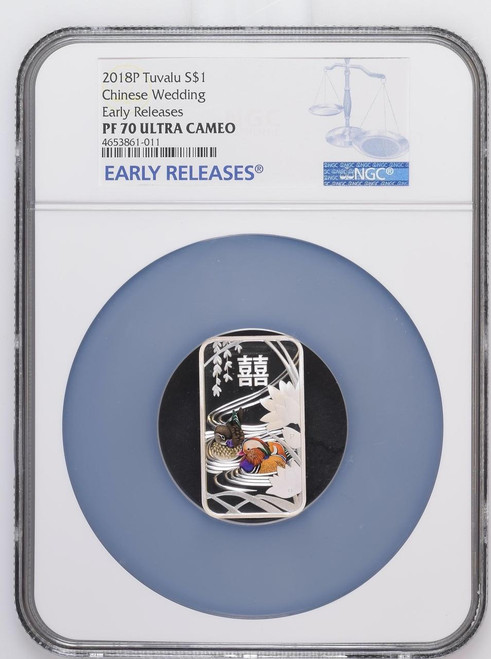 The Perth Mint CHINESE WEDDING 2018P TUVALU dollar1 SILVER COIN NGC PF 70 UC ER The Perth Mint CHINESE WEDDING 2018P TUVALU dollar1 SILVER COIN NGC PF 70 UC ER