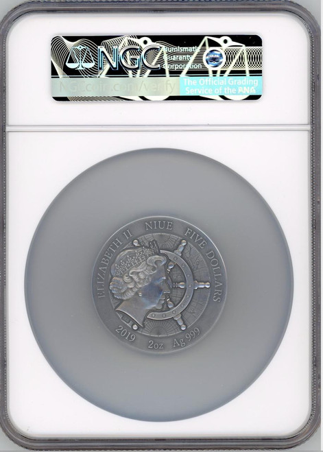 CHARIOT RYDWAN WARFARE 2019 NIUE 2oz SILVER COIN $5 NGC MS69