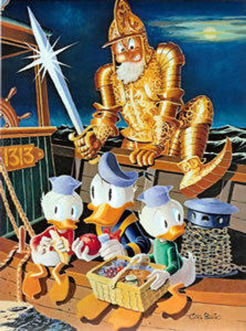 Disney MENACE FROM THE GROTTO by Carl Barks Limited Edition Lithograph Disney MENACE FROM THE GROTTO by Carl Barks Limited Edition Lithograph