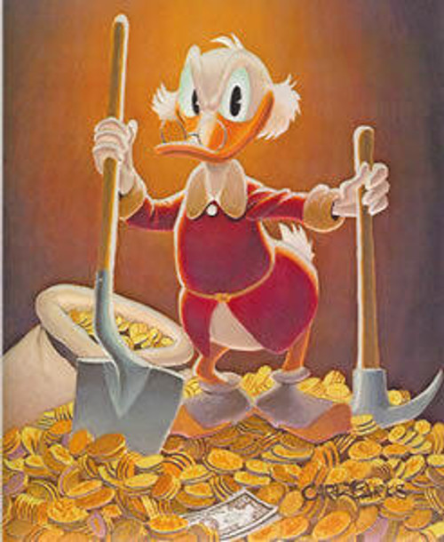 Disney PICK AND SHOVEL LABORER by Carl Barks Limited Edition Lithograph Disney PICK AND SHOVEL LABORER by Carl Barks Limited Edition Lithograph