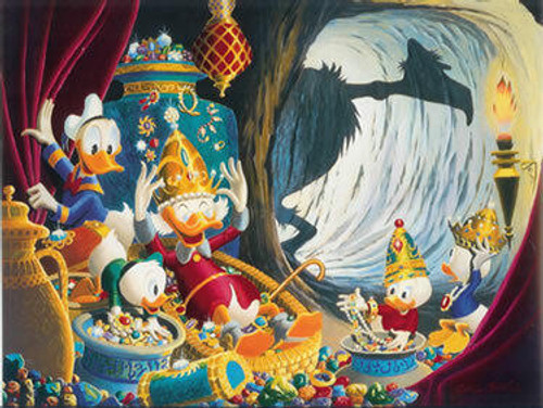 Disney In the Cave of Ali Baba by Carl Barks Limited Edition Lithograph Disney In the Cave of Ali Baba by Carl Barks Limited Edition Lithograph