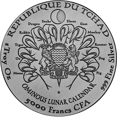 Mint of Poland Mennica Polska REPUBLIC OF CHAD YEAR OF THE DOG HOUND OF BASKERVILLES SHERLOCK HOLMES SERIES 36 Mint of Poland Mennica Polska REPUBLIC OF CHAD YEAR OF THE DOG HOUND OF BASKERVILLES SHERLOCK HOLMES SERIES 36