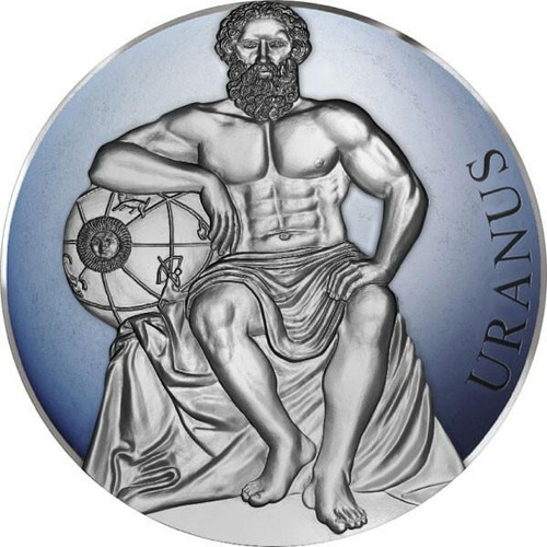 Uranus Planets And Gods 2020 Cameroon 3oz Silver Coin Antiqued