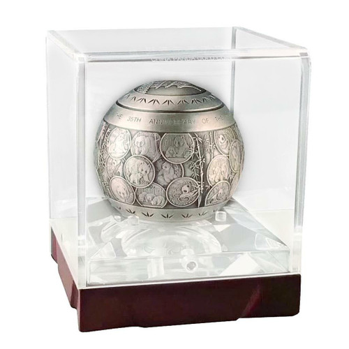 2017 1kg 999g Silver China 35th Anniversary Of Gold Panda Sphere RARE