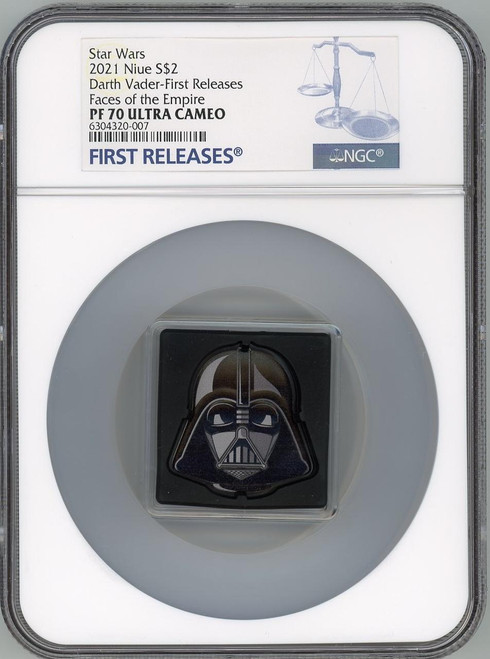 Star Wars Faces of the Empire Darth Vader 2021 Niue 1oz Silver Coin dollar2 NGC 70 FR Star Wars Faces of the Empire Darth Vader 2021 Niue 1oz Silver Coin dollar2 NGC 70 FR