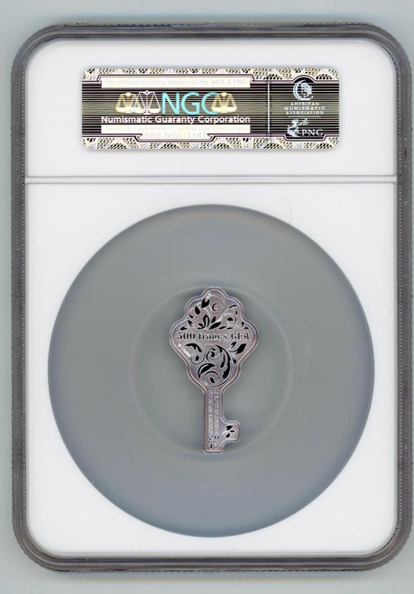 CIT Coin Invest AG SILVER KEY TO HAPPINESS 2017MW CAMEROON 500F GILT NGC PF 70 UC