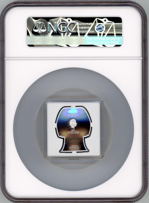 WONDER WOMAN DC COMICS 1984 CHIBI SILVER 1oz COIN 2021 $2 NGC PF70 UC FR