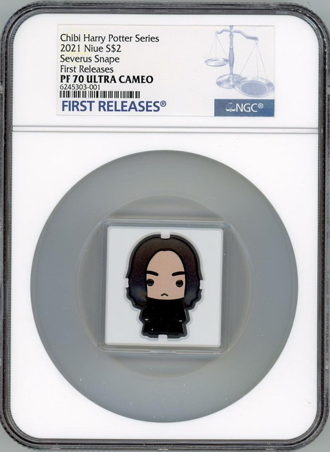 HARRY POTTER Severus Snape HARRY POTTER 2021 Niue 1oz Silver Chibi Coin NGC PF 70 UC FR HARRY POTTER Severus Snape HARRY POTTER 2021 Niue 1oz Silver Chibi Coin NGC PF 70 UC FR