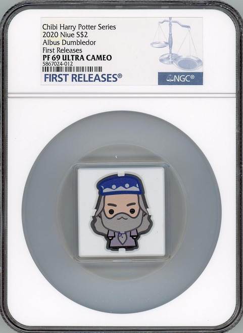 HARRY POTTER ERROR LABEAL Albus Dumbledore Harry Potter 2020 Niue Silver Chibi Coin NGC PF69 HARRY POTTER ERROR LABEAL Albus Dumbledore Harry Potter 2020 Niue Silver Chibi Coin NGC PF69