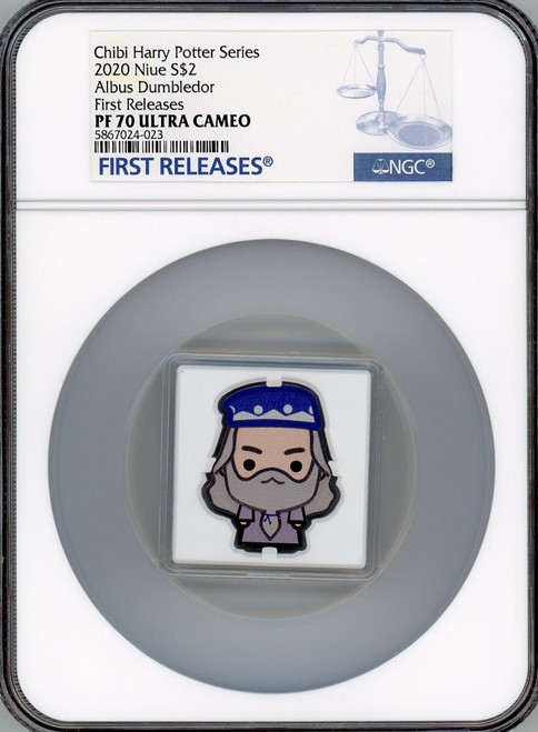 HARRY POTTER ERROR LABEAL Albus Dumbledore Harry Potter 2020 Niue Silver Chibi Coin NGC PF70 HARRY POTTER ERROR LABEAL Albus Dumbledore Harry Potter 2020 Niue Silver Chibi Coin NGC PF70