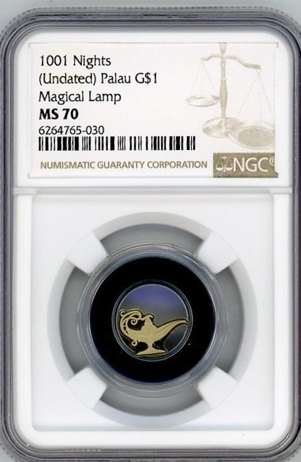 MAGICAL LAMP 1001 NIGHTS ALADDIN 2021 PALAU 1oz SILVER $5 NGC PF70
