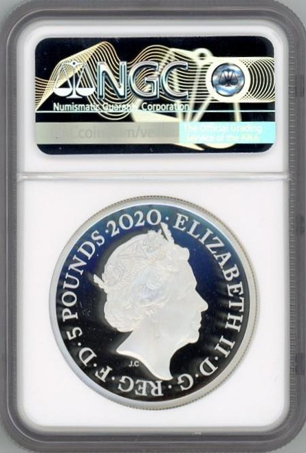 2020 Great Britain £5 James Bond 007 Pay Attention 2 oz Silver Coin NGC PF69 UC