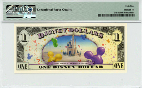 2009 $1 Disney Dollar Mickey & Pluto PMG 69 EPQ TOP POP (DIS152)