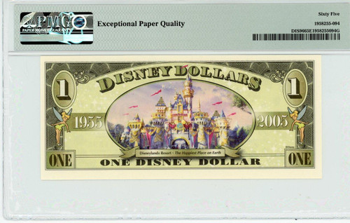 2005 $1 Disney Dollar Dumbo (no Bar Code) PMG 65 EPQ (DIS96)