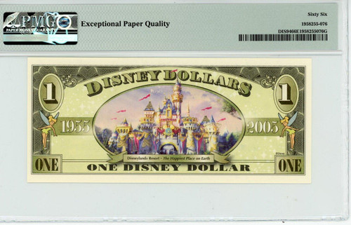 2005 $1 Disney Dollar Dumbo (no Bar Code) PMG 66 EPQ (DIS94)