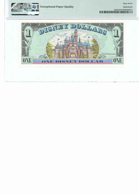 1991 $1 Disney Dollar Mickey PMG 67 EPQ TOP POP (DIS21)