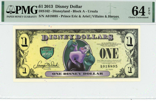 2013 $1 Disney Dollar Ursula PMG 64 EPQ (DIS162)