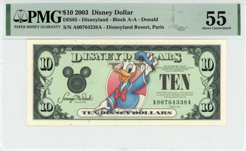 2003 $10 Disney Dollar Donald PMG 55 (DIS85)