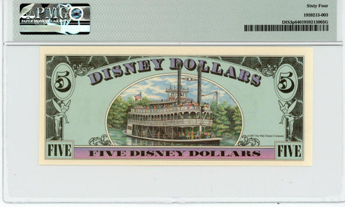 1987 $5 Disney Dollar Goofy PMG 64 CU PROOF (DIS3p)