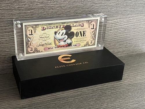 2008 $1 Disney Dollar Mickey Mouse (DIS133) In A Display Holder