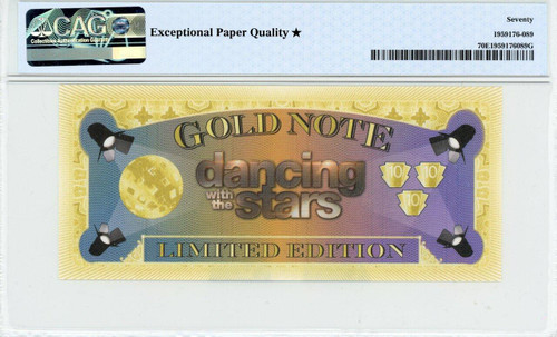 Disney Dancing With the Stars Limited Edition 24K Gold Note Artem Chigvintsev First 100 Issued 70 ✮ EPQ by CAG Disney Dancing With the Stars Limited Edition 24K Gold Note Artem Chigvintsev First 100 Issued 70 ✮ EPQ by CAG