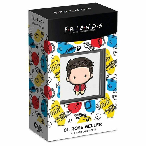 ROSS GELLER FRIENDS CHIBI SERIES 2022 NIUE 1oz $2 Pure Silver Proof Coin