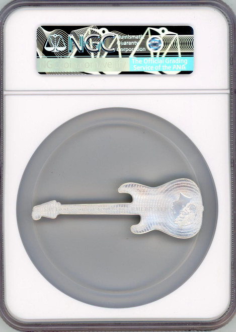 Pamp Suisse Copy of Pamp 2022 Fender Guitar Surf Green Stratocaster Shaped NGC 70 FR1 oz Silver Coin Pamp Suisse Copy of Pamp 2022 Fender Guitar Surf Green Stratocaster Shaped NGC 70 FR1 oz Silver Coin