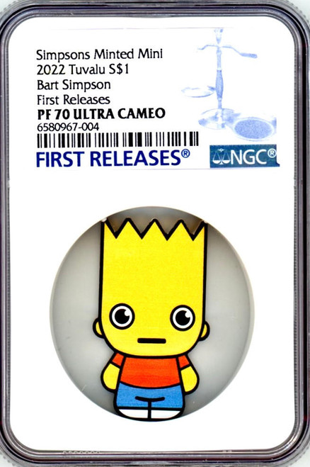 2022 Simpsons Bart In Minted Mini Series 1oz Silver $1 Coin NGC PF70 FR