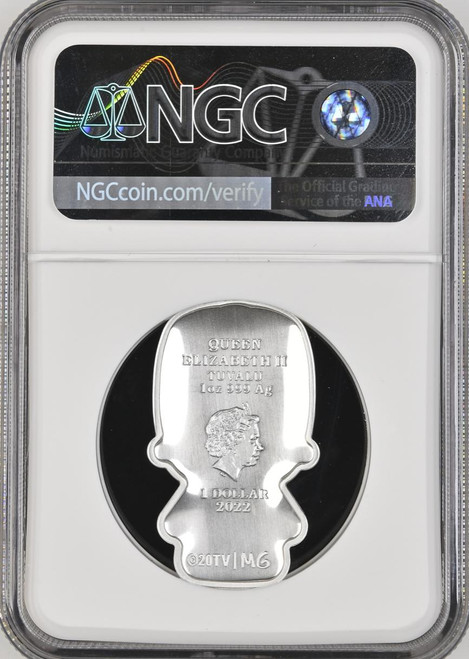 The Simpsons 2022 Tuvalu Homer Simpson MINI  NGC MS 69 FR 1oz Silver Coin pop 4 
