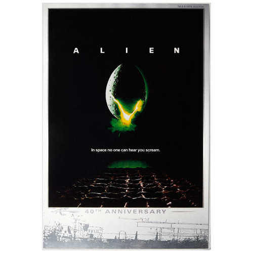 2019 Tuvalu 35 G Silver Foil 40th Anniversary Alien Movie Poster Perth Mint