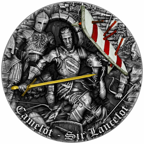 Carpathian Mint 2022 Niue SIR LANCELOT Camelot 2 Oz Silver Coin 5$  Carpathian Mint 2022 Niue SIR LANCELOT Camelot 2 Oz Silver Coin 5$