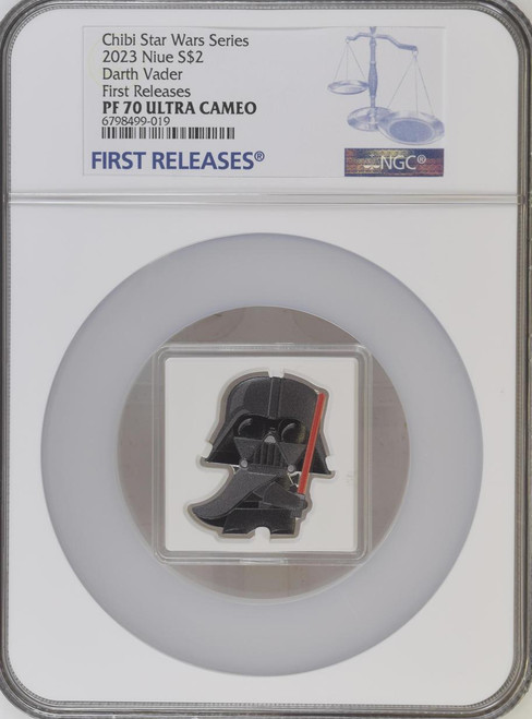 Star Wars Darth Vader 1oz Silver Chibi Coin 2023 NGC 70 FR