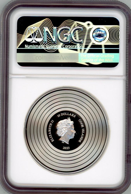 CIT Coin Invest AG Error Label 2023 Cook Islands 2 oz Iron Maiden Piece of Mind Silver Proof Coin NGC 70 FR  CIT Coin Invest AG Error Label 2023 Cook Islands 2 oz Iron Maiden Piece of Mind Silver Proof Coin NGC 70 FR
