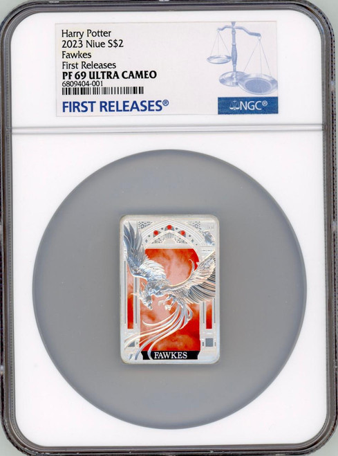 2023 Harry Potter Magical Creatures Fawkes 1 oz Silver Coin NGC 69 FR #001