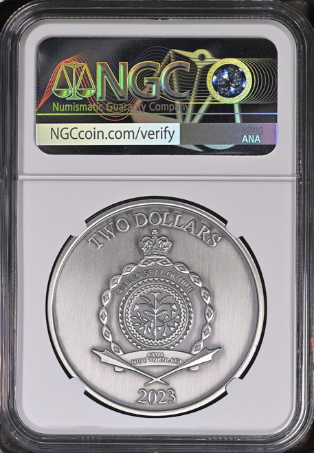 The Lord of the Rings Argonath Lord of the Rings 2023 Niue 1 oz Silver Coin NGC 70 FR  The Lord of the Rings Argonath Lord of the Rings 2023 Niue 1 oz Silver Coin NGC 70 FR