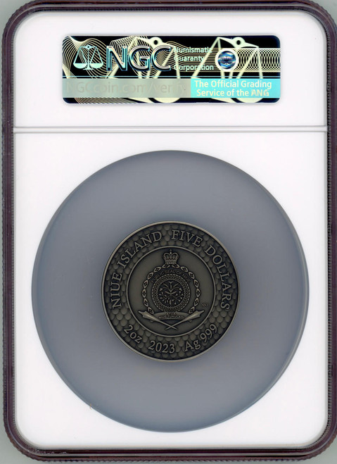 Mint XXI Black Pearl and Dragon Divine Pearls 2oz  Silver Coin 5$ Niue 2023 