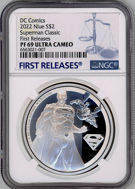 Superman Classic 2022 DC Comics 1oz Silver Coin NGC PF69 FIRST RELEASES