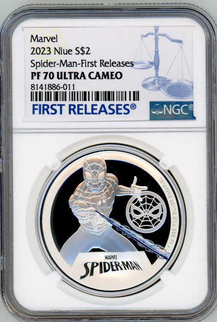 ちびコインスパイダーマン1オンス純銀 spiderman silver coin