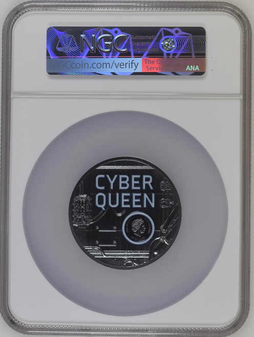 CIT Coin Invest AG 2023 Cyber Queen The Beginning  NGC 70 FR 3oz HR Black Proof Silver Coin  CIT Coin Invest AG 2023 Cyber Queen The Beginning  NGC 70 FR 3oz HR Black Proof Silver Coin