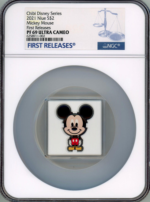 Disney 2021 Niue Disney Chibi Mickey Mouse NGC PF69 UC First Releases First  Disney 2021 Niue Disney Chibi Mickey Mouse NGC PF69 UC First Releases First