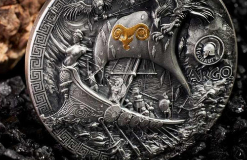 Mint of Gdansk Argo Ship Argonauts 2 Oz Silver Coin 5$ Niue 2023 Mintage 300  Mint of Gdansk Argo Ship Argonauts 2 Oz Silver Coin 5$ Niue 2023 Mintage 300