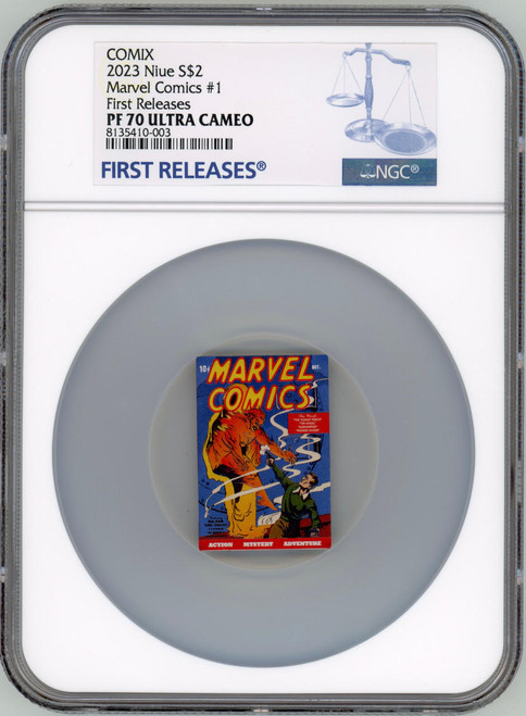 Marvel 2023 Niue Marvel Comics #1 COMIX 1oz Silver Colorized Proof Coin NGC 70 FR  Marvel 2023 Niue Marvel Comics #1 COMIX 1oz Silver Colorized Proof Coin NGC 70 FR