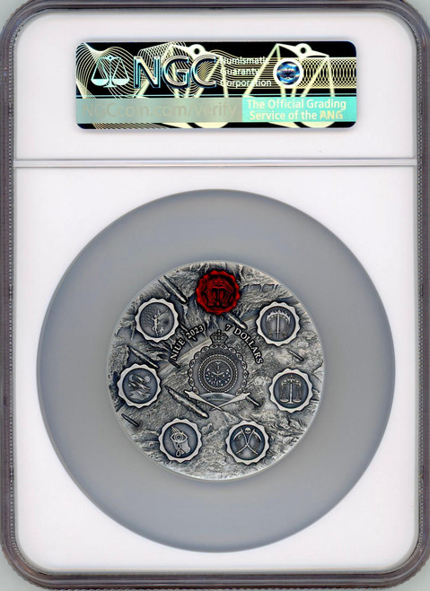 Carpathian Mint 2023 Niue Seven Seals of the Apocalypse White Horse 3oz Silver Coin  NGC 70  Carpathian Mint 2023 Niue Seven Seals of the Apocalypse White Horse 3oz Silver Coin  NGC 70