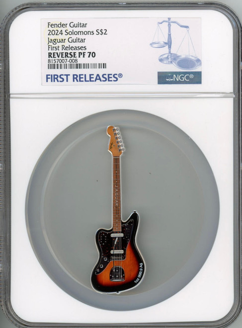 Pamp  Suisse 2024 PAMP 1oz Proof Fender Jaguar Silver Coin NGC 70 FR  Pamp  Suisse 2024 PAMP 1oz Proof Fender Jaguar Silver Coin NGC 70 FR