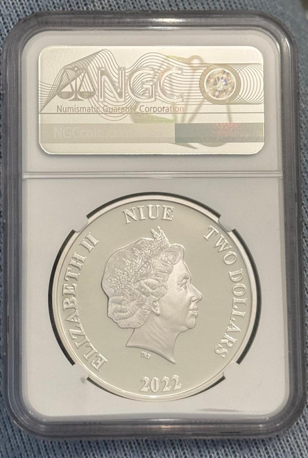 2022 Star Wars NGC PF 70 NIUE 1oz Silver $2 THE MANDALORIAN GROGU