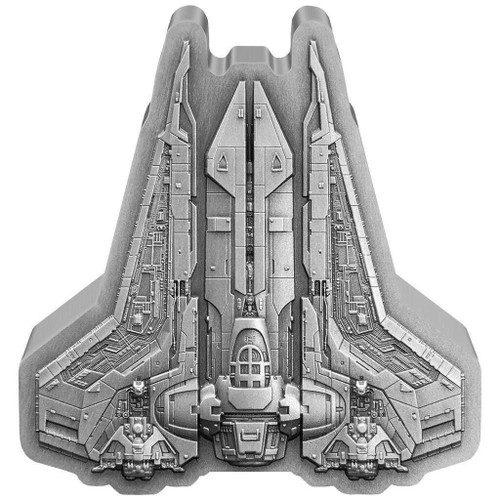 2023 Niue Star Wars Mandalorian Bo Katan's Gauntlet Starfighter Silver Coin 3oz   2023 Niue Star Wars Mandalorian Bo Katan's Gauntlet Starfighter Silver Coin 3oz