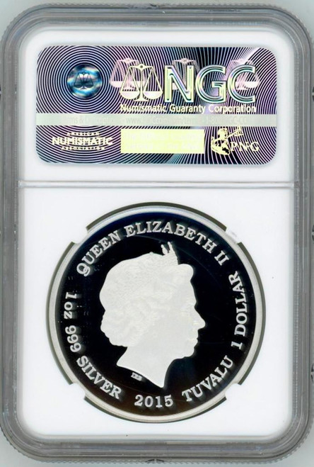 Disney 2015 150th Ann. Alice's Adventures in Wonderland 1 oz Silver $1 coin NGC PF70 FR  Disney 2015 150th Ann. Alice's Adventures in Wonderland 1 oz Silver $1 coin NGC PF70 FR