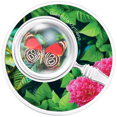 Mint of Poland (Mennica Polska) 2024 Cameroon Butterfly Diaethria Clymena Butterflies 17.5g silver Proof coin  Mint of Poland (Mennica Polska) 2024 Cameroon Butterfly Diaethria Clymena Butterflies 17.5g silver Proof coin