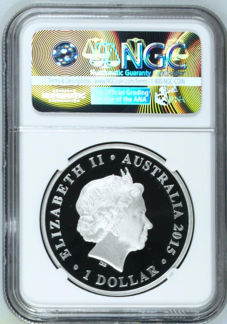 Perth Mint  2015 Age Of Dinosaurs Muttaburrasaurus 1oz Silver Proof Coin NGC 70 FR  Perth Mint  2015 Age Of Dinosaurs Muttaburrasaurus 1oz Silver Proof Coin NGC 70 FR